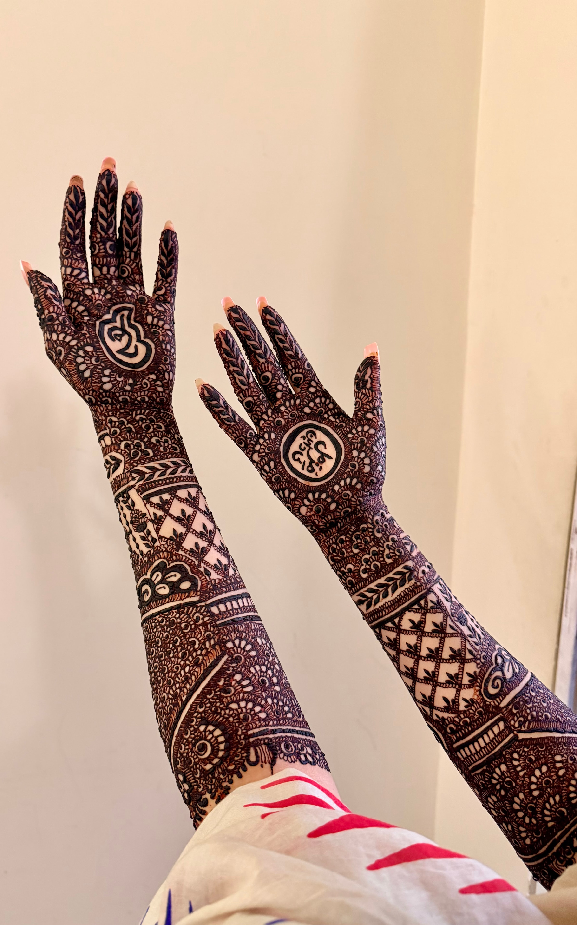 Floral wrist henna design